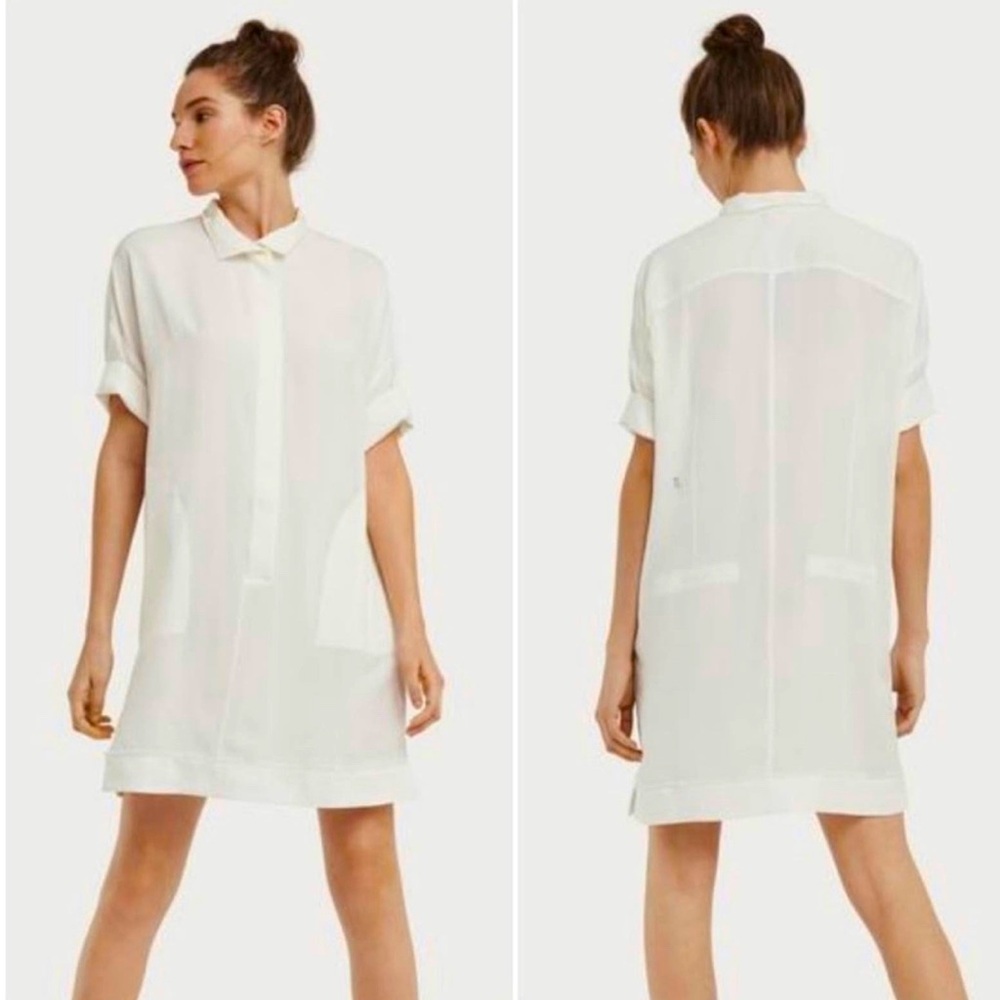 Kit and Ace Cream Midi Shirt Dress
